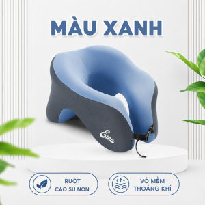 Gối kê cổ chữ U công thái học EMA hỗ trợ chống đau mỏi cổ dùng làm gối ngủ trưa kê cổ tựa đầu