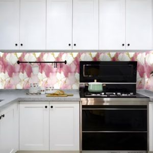 lucky KITCHEN FOIL  5meter by 45cm self adhesive waterproof foil quality heatproof oilproof Self-adhesive Wallpaper Home Decor Wallcovering For Living Room Bedroom Background Wall Stickers PVC Wallpaper 3D Decals Home Decor Wallsticker 1 Roll
