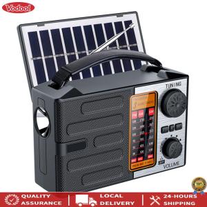 [Upgraded] Portable Solar Radio with LED Light and Bluetooth Speaker for Camping Hiking and Emergency Situations