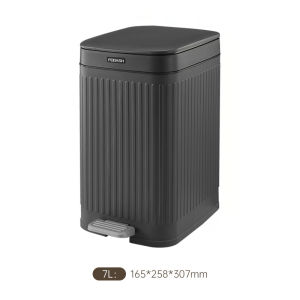 ที่เหยียบแบบ7L/8.5L/10L/14L/8L/12L สเต็ปถังขยะใช้ในครัวเรือนถังขยะถังขยะแบบกดสำหรับห้องน้ำแบบมีฝาปิดความจุมากตะกร้าขยะใช้ถังขยะบ้านและห้องครัว