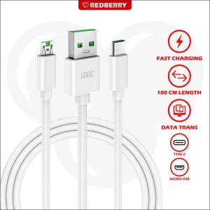 Kabel Data OPPO VOOC Fast Charging Type C Micro USB kabel cas charger HP android original