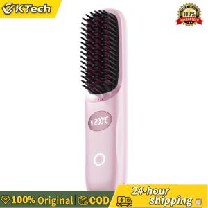 【Free Shipping】 Multi-Function Wireless Charging Hair Straightening Comb with Ceramic Heating and Negative Ions for Healthy Hair