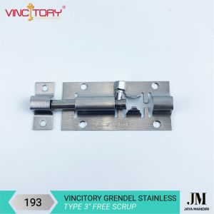 Slot Grendel Pintu Jendela Rumah Vincitory Bahan Stainless Ukuran 2 3 4 6 8 Inch 192