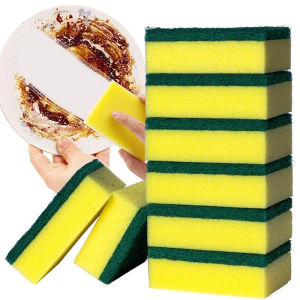 [ Ready Stock ] 10PCS High Density Sponge Wipe / Decontamination Double-sided Cleaning Dishwashing Sponge / Kitchen Nano Clean Rub /Multi-Use Heavy Duty Scrub Sponge / Magic Cleaning Sponges / Scouring Supplies - Lazada
