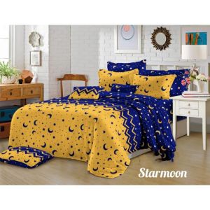 (BAYAR DI TEMPAT) Sprei Karakter Promo Murah Ukuran 180x200, 160x200, 120x200 - Sprei Kasur Homemade Motif Starmoon