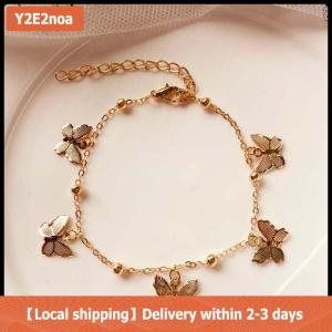 【Local shipping】 Korean Style Minimalism Retro Fashion Butterfly Pendant Bracelet Gold Silver Color Simple Vintage Bracelet For Women Jewelry