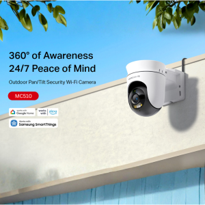 Smartifact by Mercusys MC510 2K 3MP Outdoor 360 Degrees Pan and Tilt WiFi IP Security Cctv Sale Camera Connect to Cellphone with Mic and Speaker