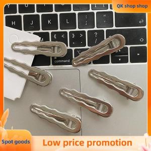 ✨QK shop✨ Silver Color Metal Hair Alligator Clips For Girl Wavy Punk Hairpins Barrette Ornament Women Hair Styling Tools Hair Accessories