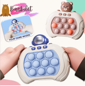 Childrens Electronic Speed Quick Push Puzzle Game Console Push Through Pop It Game 速推游戏机儿童打地鼠灭鼠解壓玩具 Educational Learning Toys Gift (3127)