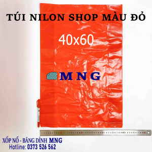 Túi nilon shop màu đỏ Loại 1