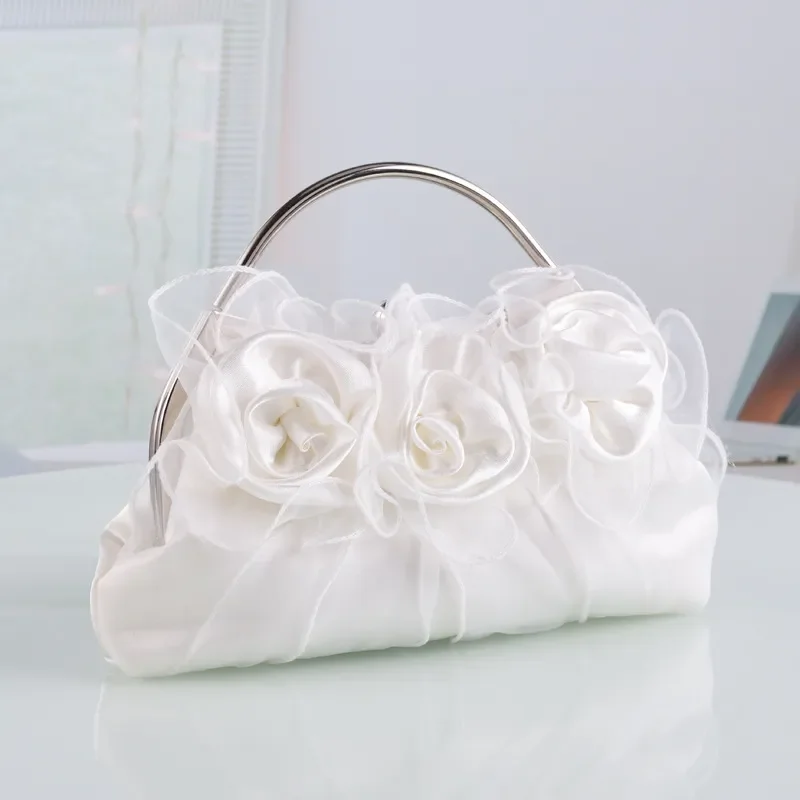 White handbag hot sale with flowers