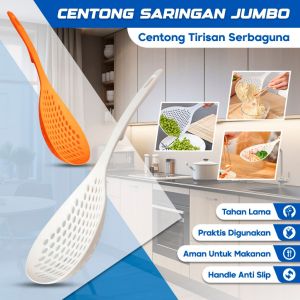 ELINK Saringan Mie Centong Jumbo Serbaguna – Tirisan Mie Penyaring Serbaguna Centong Plastik Tirisan Sayur Tirisan Multifungsi Penyaring Sayur Penyaring Telur Sendok Penyaring Jumbo