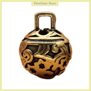 [PureZone] Durable Brass Retro Waist Accessories Small Bell Car Pendant For Gifts Jewelry Pendant Keychain Pendant Birthday Gift