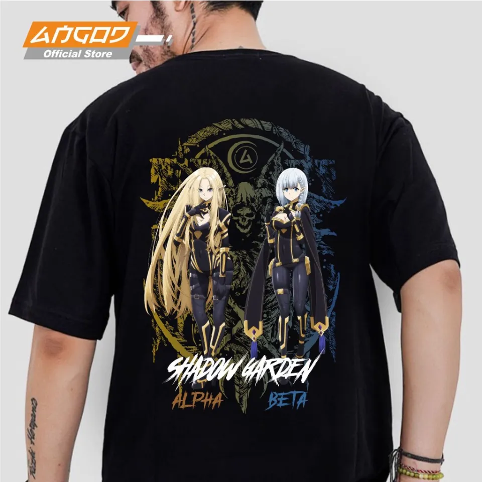 2023 KAOS SHADOW GARDEN ALPHA BETA ANIME Kage no Jitsuryokusha ni  Naritakute T-SHIRT Cid kagenou ANGOD | Lazada