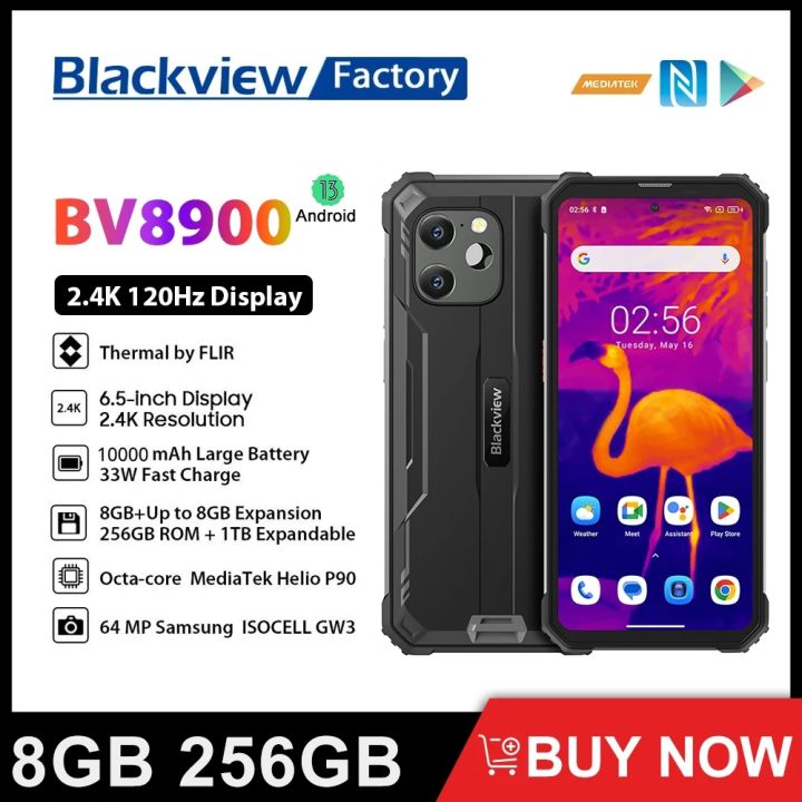 Blackview BV8900 Rugged Smartphone Android 13 6.5'' Display 16GB 256GB ...