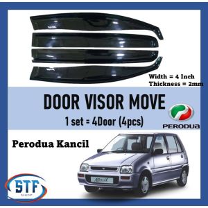Perodua Kancil 660/Kancil 850 Lampu Petak Lampu Bulat Door Visor Move 4 inch Wind Deflector (4PCS/SET)