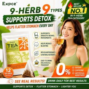 Expce Herbal Tea 12 Tea Bags | 9 Natural Ingredients with Ginseng Goji Berry Red Dates & Mulberry