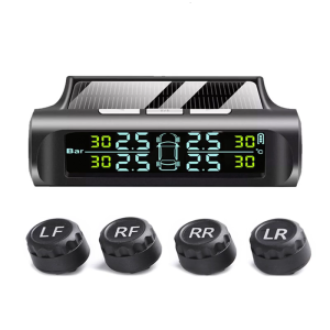 Wireless External Tire Pressure Gauges Color Screen Display Solar Powered Vehicle Tire Pressure Monitoring for Vehicles