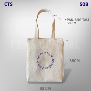 Tote Bag Kanvas Tas Wanita Kuliah Fashion Laptop Totebag Quotes Motivation Aesthetic Vintage CTS CTM CTL