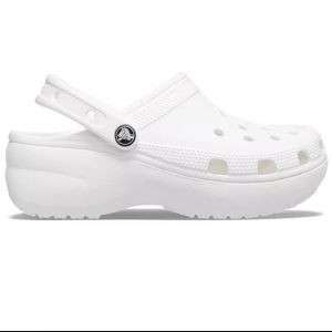 รองเท้าส้นสูง Cross classic platform clog สีขาว ส้นสูง4 1cm รองเท้ากันลื่น