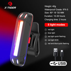 X-Tiger จักรยานไฟท้ายแอลอีดีซุปเปอร์สว่างไฟจักรยาน USB ชาร์จ Seatpost ส้อมไฟเตือนความปลอดภัยไฟท้ายรถจักรยาน X-Tiger จักรยานไฟท้ายแอลอีดีซุปเปอร์สว่างไฟจักรยาน USB ชาร์จ Seatpost ส้อมไฟเตือนความปลอดภัยไฟท้ายรถจักรยาน
