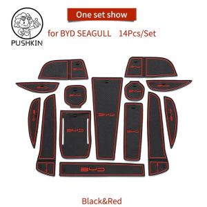 For BYD Seagull Dolphin MINI2024-2025 Anti-Slip Gate Slot Mat Door Groove Pad Cup Holder Interior Accessories Rubber Accessories