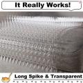 2 PCS Cat Repellent Scat Spike Mat Outdoor Indoor Plastic Mats with Spikes Cat Halau Kucing Device solate Cat Cat-Proof Mat Cat-Spur Bed Isolation Cat-Repellent Bed Bottom Baffle Cat Transparent. 