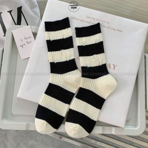 Combo 5 đôi tất nam nữ cổ cao kiểu rách phong cách Hàn Quốc vớ cổ cao nam nữ chất liệu mềm mại - CAOWASH-PO-3025-CB5