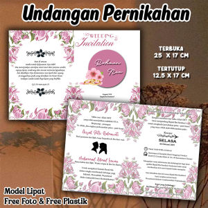 Undangan Pernikahan Custom Nama dan Foto UNR ( 50 PCS )