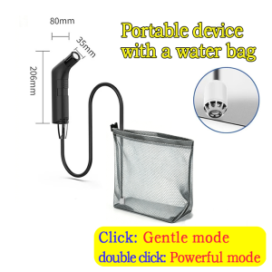 Portable Electric Bidet with Foldable Water Tank for Personal Hygiene Cleaning  Travel Cooling Bidet Handheld Sprayer  2M Hose Shattaf Rechargeable Travel Camping Bidet Shower Sprayer Mandi bayi mudah alih luarpembersihan bahagian intim