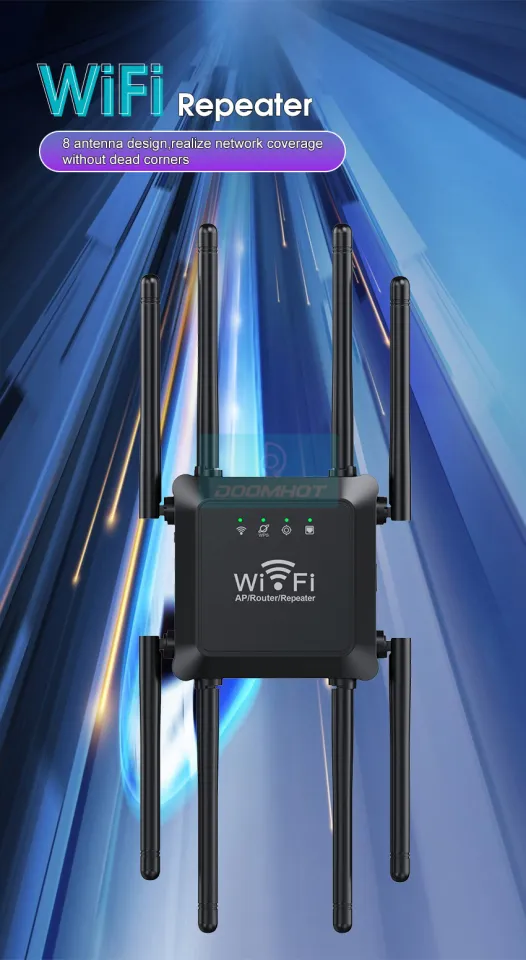 DoomHot WiFi Repeater Signal Booster Wireless Range