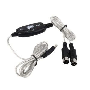 SEJUE4373 Extension Cord Useful USB In Out MIDI Interface for Electric Piano for Keyboard PC USB IN-OUT Converter MIDI to USB Cable MIDI Cable Drum Adapter