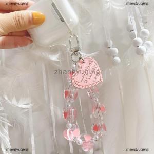 [COD] zhangyuqing Love Heart Lanyard Anti-Lost Bracelet For Mobile Phone Case Wrist Strap Car Keychain Cute Phone Charm