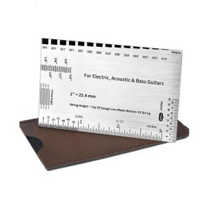 Guitar String Action Gauge Ruler Setup Tool Acoustic Guitar Setup Measuring Tool for Electric Basses Acoustic Guitar