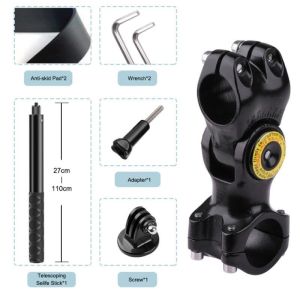 Bicycle Sports Camera Bracket Camera Mount Holder With Selfie Stick For Insta 360 Gopro Motorcycle