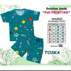 Kelfi Baju Setelan Full Printing Anak Cowok / Stelan Usia 0-12 bulan / 1-2 tahun / 2-3 tahun / 3-4 tahun / 5-6 tahun 7-8 tahun Dinoro Edition Kelfi.id