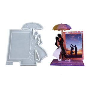 Handmade Resin Frame Crafting Mold Stylish Couple Epoxy Resin Photo Frame Mold Kit for DIY Crafting and Home Decoration