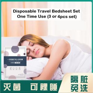 Disposable Travel Bed sheet 3pcs and 4 pcs Set / One Time Use / Quilt Cover / Pillowcase/ Portable Compact Hygienic