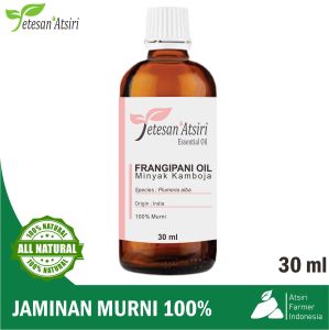 minyak atsiri bunga kamboja murni frangipani pure essential oil aromatherapy therapeutic grade diffuser humidifier burner aromaterapi esensial essensial esential tanpa campuran TETESAN ATSIRI 10ml 30ml 50ml