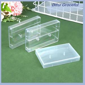 Ditur เทปคาสเซ็ท1ชิ้นกล่องใสบันทึกเสียงแม่เหล็กกล่องเปล่ากันฝุ่น