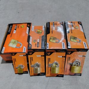 GROSIR MURAH 1 lusin gembok kuning 1box isi 12pcs 20mm 25mm 30mm 38mm 50mm