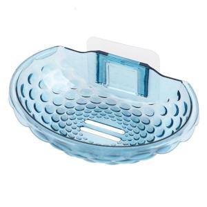 Wall Mounted Soap Dish Drain Acrylic Soap Holder Self Adhesive Soap Sponge Dish Bathroom Accessories Household Supplies