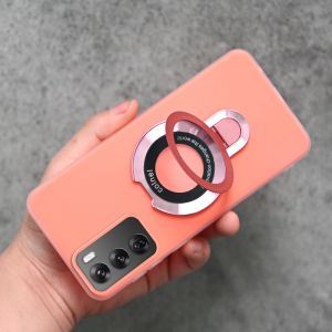 ฟีดชิป เคสสีเจลลี่ 2 in 1 สำหรับ OPPO Reno 12 pro 5g reno 12F reno12 F 5g เคสศัพท์กันกระแทก ดีไซน์ใหม่สวยงาม เคสแข็งน่ารักพร้อมที่วางและแม่เหล็ก สีเหลือง GDMSZJ03