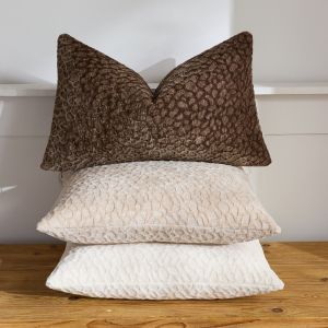 30x50cm/45x45cm/50x50cm 3D Raised Embroidery Cushion Cover Luxury Textured Chenille Throw Pillow Case Modern Neutral Soft Decorative Pillow Covers