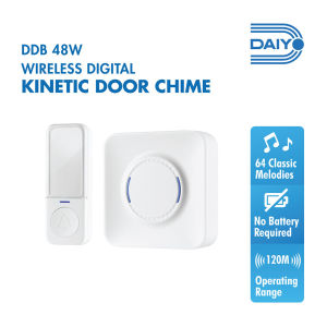 Daiyo DDB 48W Wireless Digital Kinetic Doorbell (Battery Free Switch)