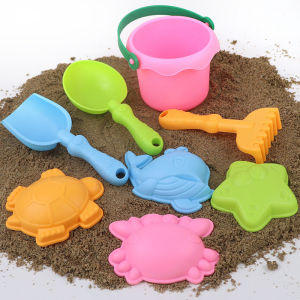 8PCS Beach Sand Toys Set Bucket Shovel Portable Water Play Lightweight ABS Summer Party