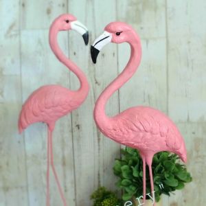 (จำหน่ายปลีก-ส่งจากโรงงาน) นกฟลามิงโก้คู่ ขนาดสูง 50 ซม.สีชมพูพาสเทล