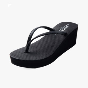 [Free Shipping] Luladi WomenS Korean-Style Summer Outdoor Thick-Soled Non-Slip Beach Flip-Flops With Wedge Heels