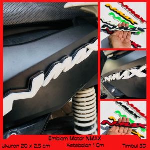 EMBLEM MOTOR NMAX EKSTERIOR MOTOR VARIASI TIMBUL 3D BAHAN RESIN