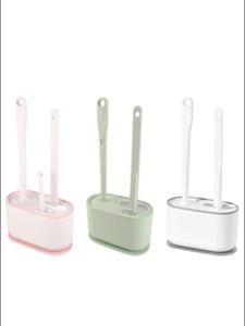 Toilet Brush and Holder Set Long Handle Toilet Brush Set Deep Cleansing Multifunctional Hanging for for Deep Cleaning Bathroom Toilet Scrubber (Green)